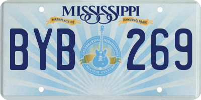 MS license plate BYB269