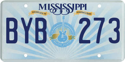 MS license plate BYB273