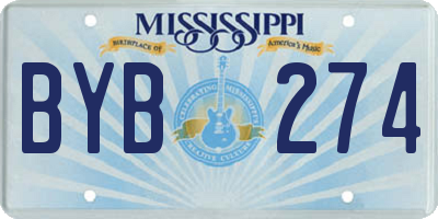MS license plate BYB274