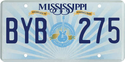 MS license plate BYB275