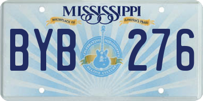 MS license plate BYB276