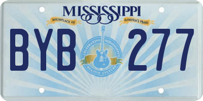 MS license plate BYB277