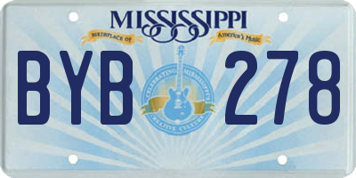 MS license plate BYB278