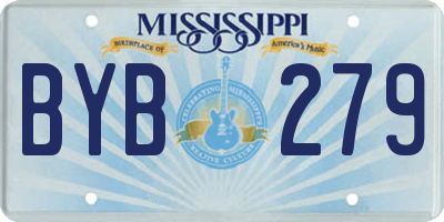 MS license plate BYB279