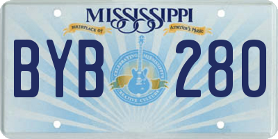 MS license plate BYB280