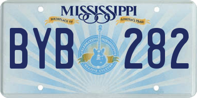 MS license plate BYB282