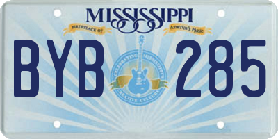 MS license plate BYB285