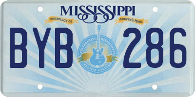 MS license plate BYB286