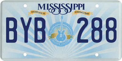 MS license plate BYB288
