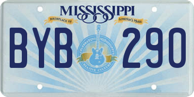 MS license plate BYB290