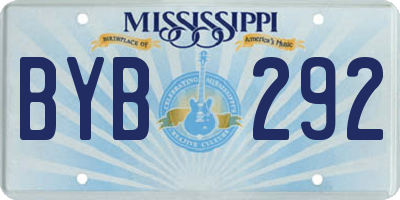 MS license plate BYB292