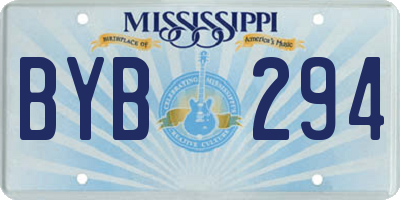 MS license plate BYB294