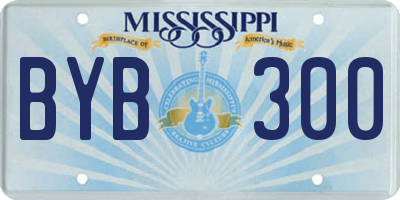 MS license plate BYB300
