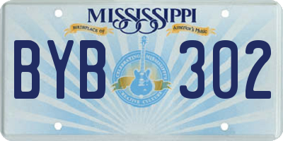 MS license plate BYB302