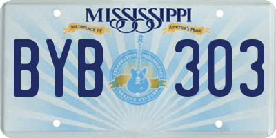 MS license plate BYB303