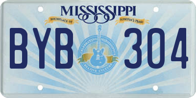 MS license plate BYB304