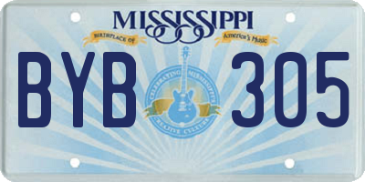 MS license plate BYB305