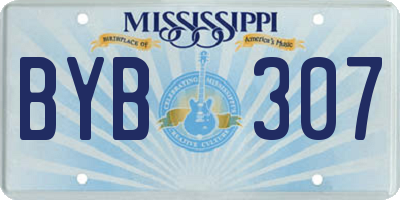 MS license plate BYB307
