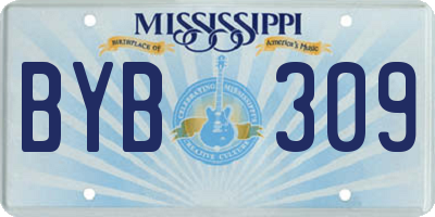 MS license plate BYB309