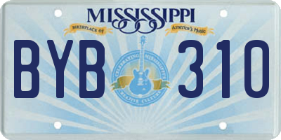MS license plate BYB310