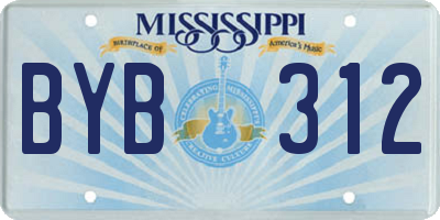 MS license plate BYB312