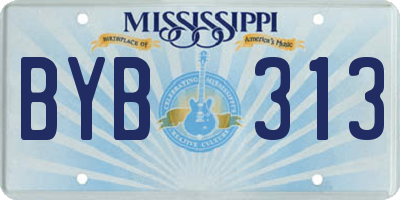 MS license plate BYB313
