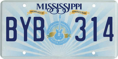 MS license plate BYB314