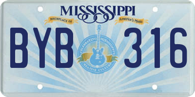 MS license plate BYB316