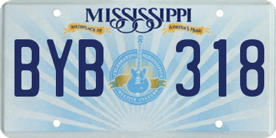 MS license plate BYB318