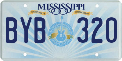 MS license plate BYB320