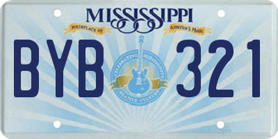 MS license plate BYB321