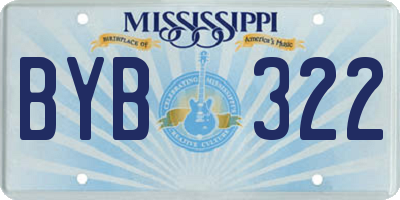 MS license plate BYB322