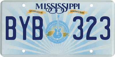 MS license plate BYB323
