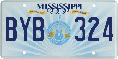 MS license plate BYB324