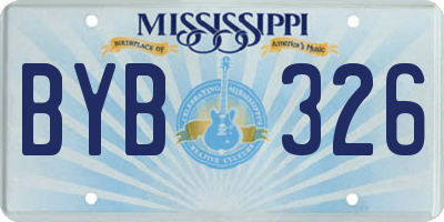 MS license plate BYB326