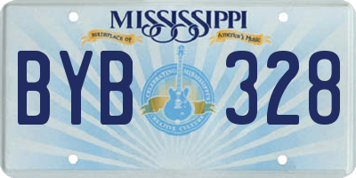 MS license plate BYB328