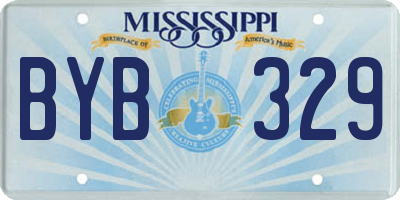 MS license plate BYB329