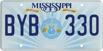 MS license plate BYB330