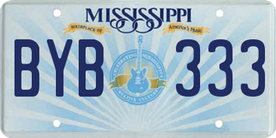 MS license plate BYB333