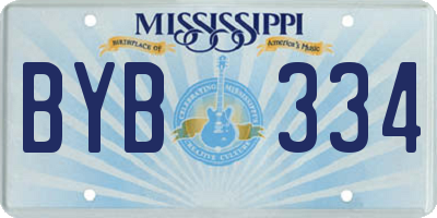 MS license plate BYB334