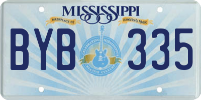 MS license plate BYB335