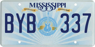 MS license plate BYB337