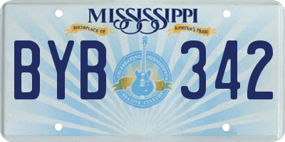 MS license plate BYB342
