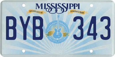 MS license plate BYB343
