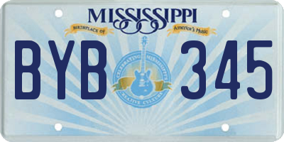 MS license plate BYB345