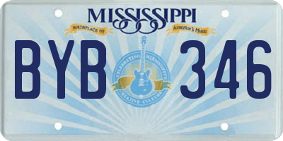 MS license plate BYB346