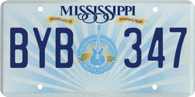 MS license plate BYB347