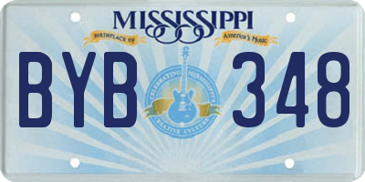 MS license plate BYB348