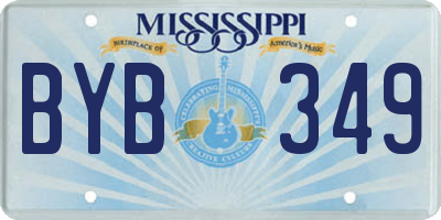 MS license plate BYB349