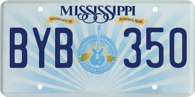 MS license plate BYB350